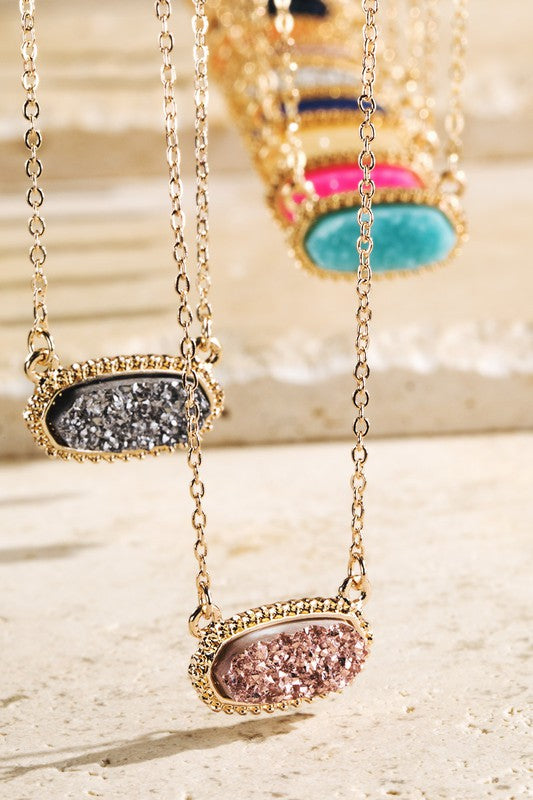 Druzy Necklace - 2 Colors