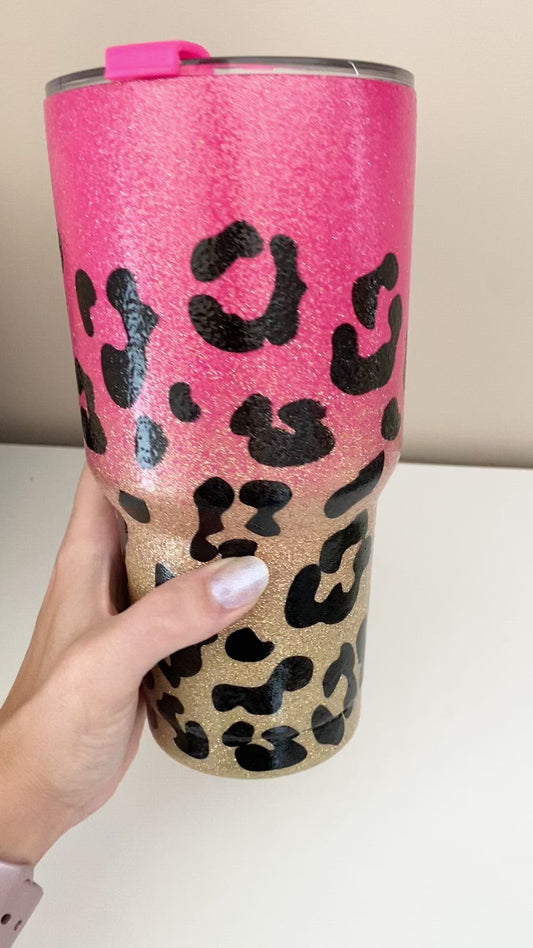 Sparkly Leoprd Tumbler