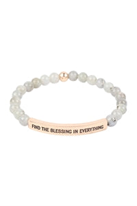 Blessing in Everything Bracelet - Gray