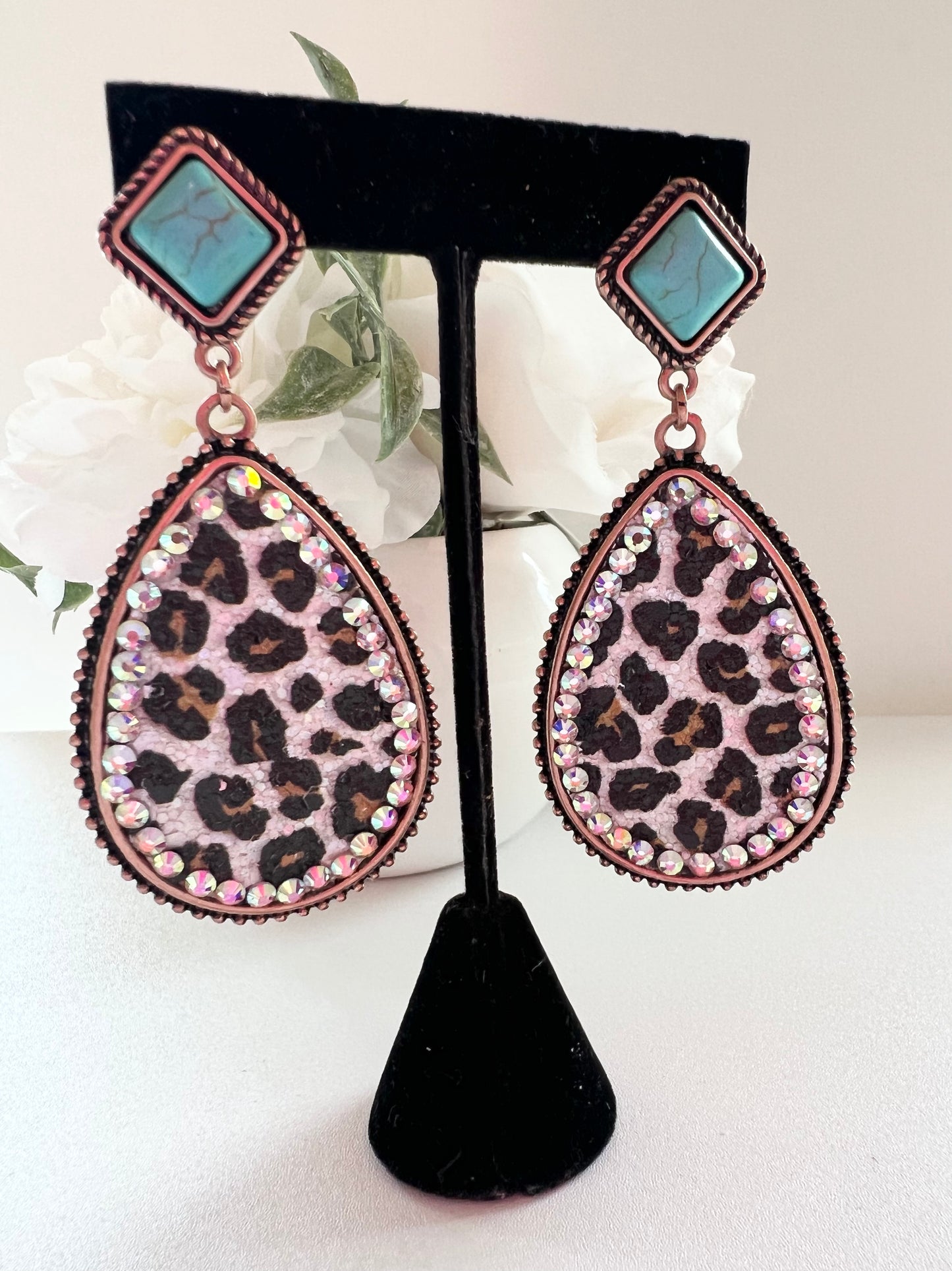 Teal Bling Earrings