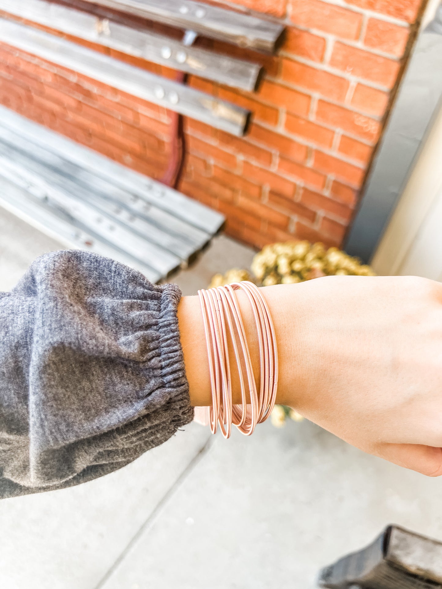 Blush Cord Bracelet Stack