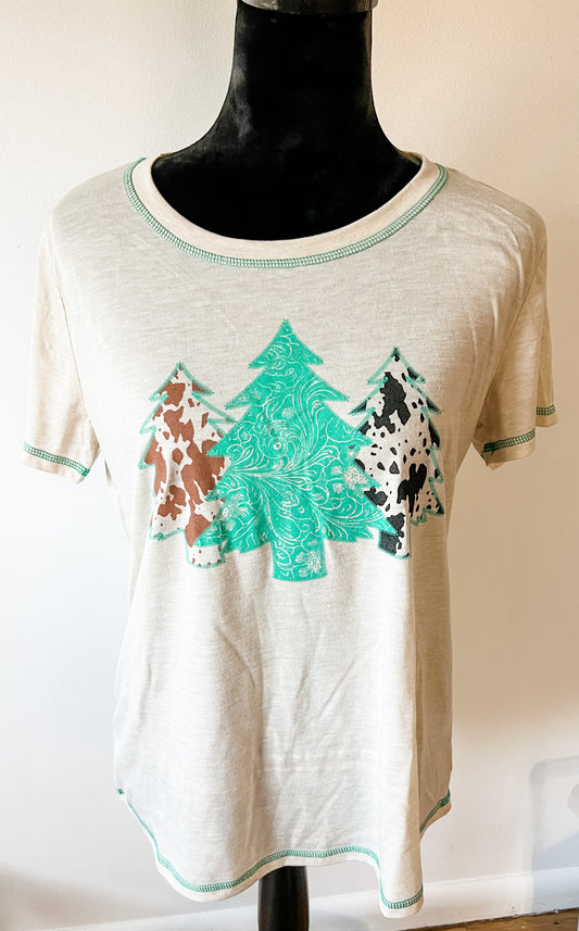 Western Tree Christmas Tee