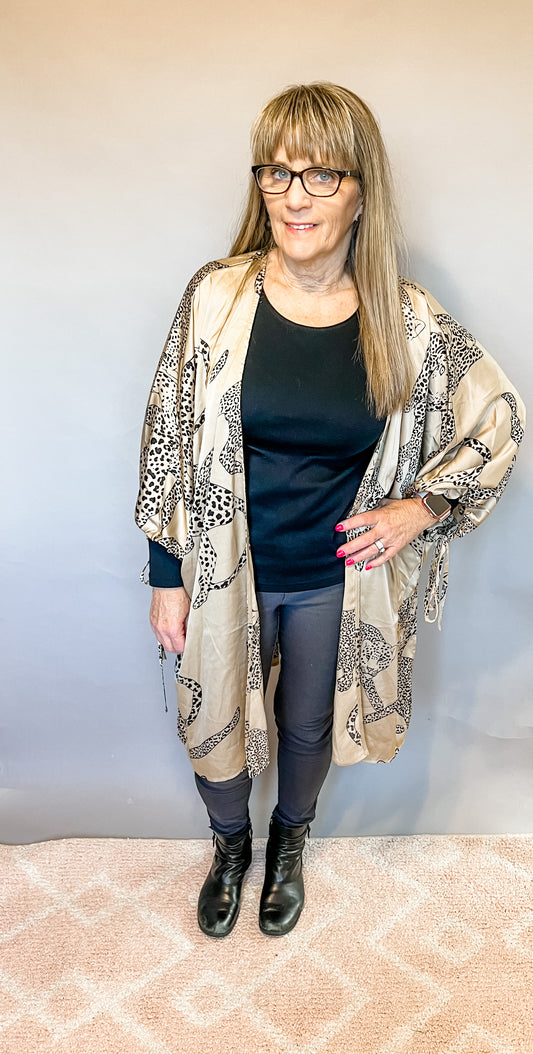 Leopard One Size Kimono
