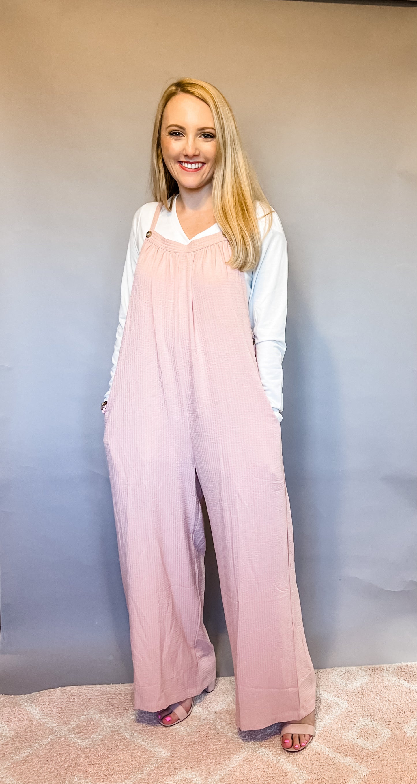Button Mauve Jumpsuit
