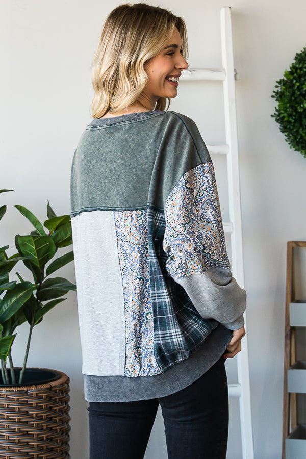 Patch Perfect Sweatshirt - Denim
