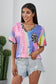 Tie Dye Leopard Pocket Top