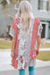Wild Rose Floral Animal Print Kimono