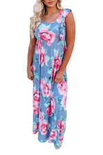 Blue Floral Maxi Dress