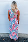 Blue Floral Maxi Dress
