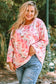 Pink Ombre Leopard Print Plus Size Knit Top