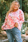 Pink Ombre Leopard Print Plus Size Knit Top