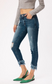 Mid Rise Hem Detail Ankle Kancans