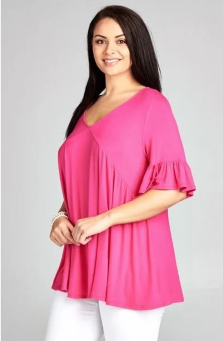 Plus Size Essential Pink Blouse