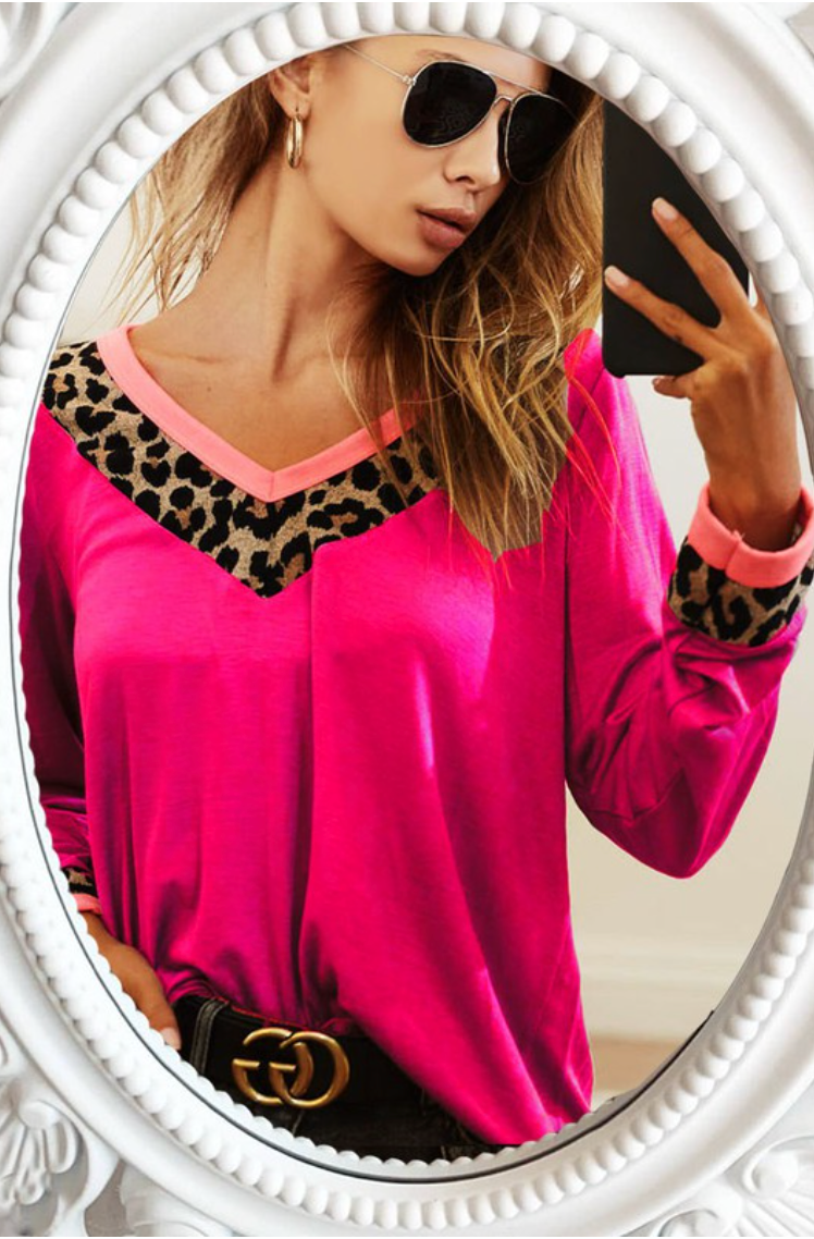 Pink Cheetah Long Sleeve Shirt