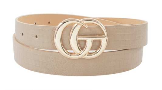 Croc Pattern Belt - 2 Colors
