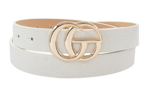 Croc Pattern Belt - 2 Colors