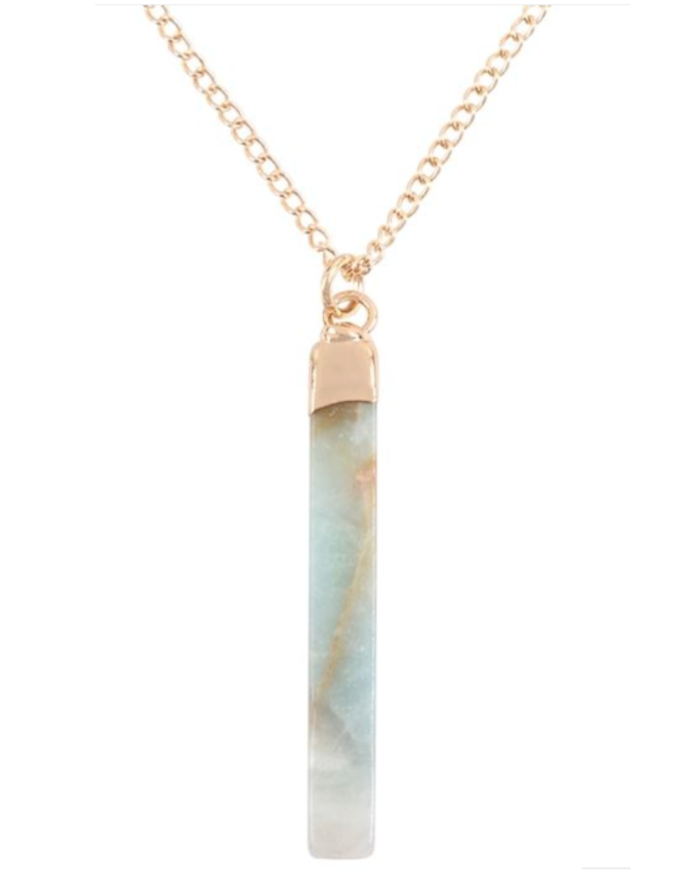 Bar Stone Pendant Necklace