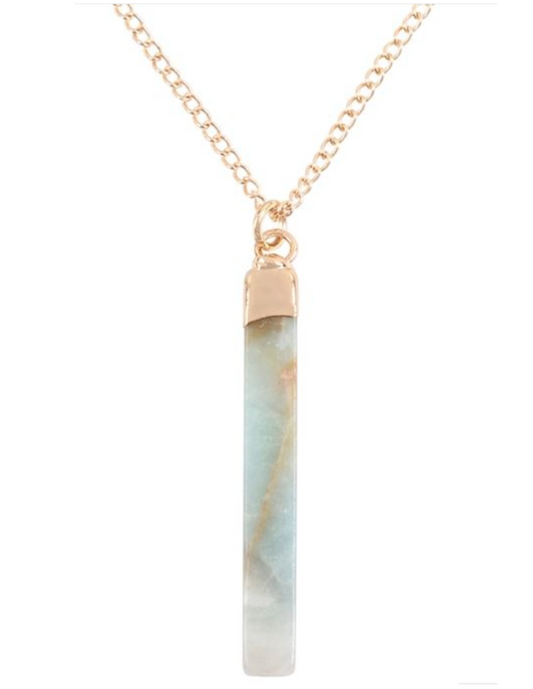 Bar Stone Pendant Necklace