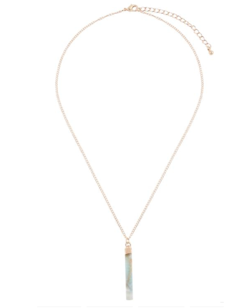 Bar Stone Pendant Necklace