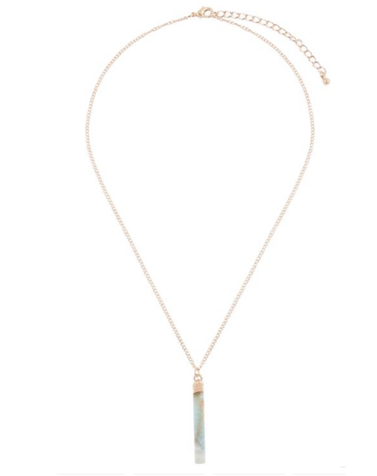 Bar Stone Pendant Necklace