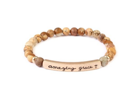 Amazing Grace Beaded Bracelets - 3 Colors