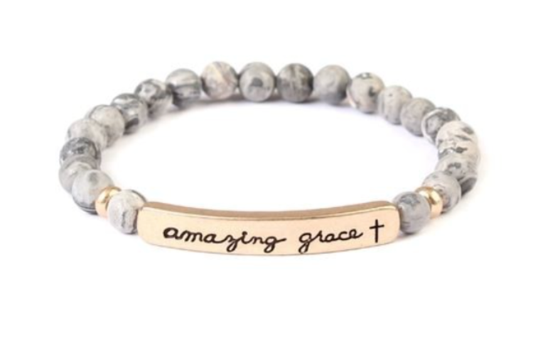 Amazing Grace Beaded Bracelets - 3 Colors