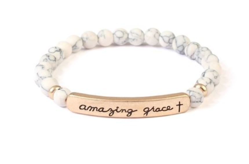 Amazing Grace Beaded Bracelets - 3 Colors
