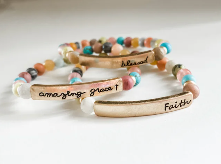 Multi-Pastel Saying Bracelets