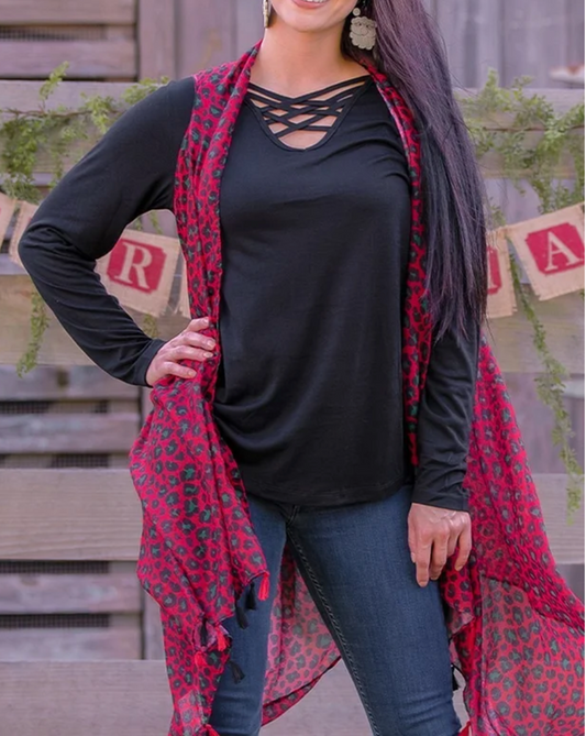 Cheetah Kimono Vest