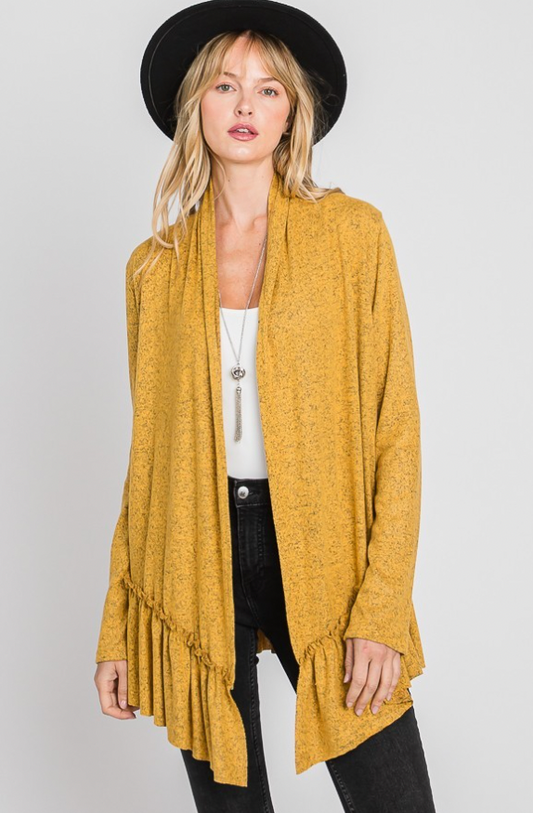 Mustard Ruffle Cardi
