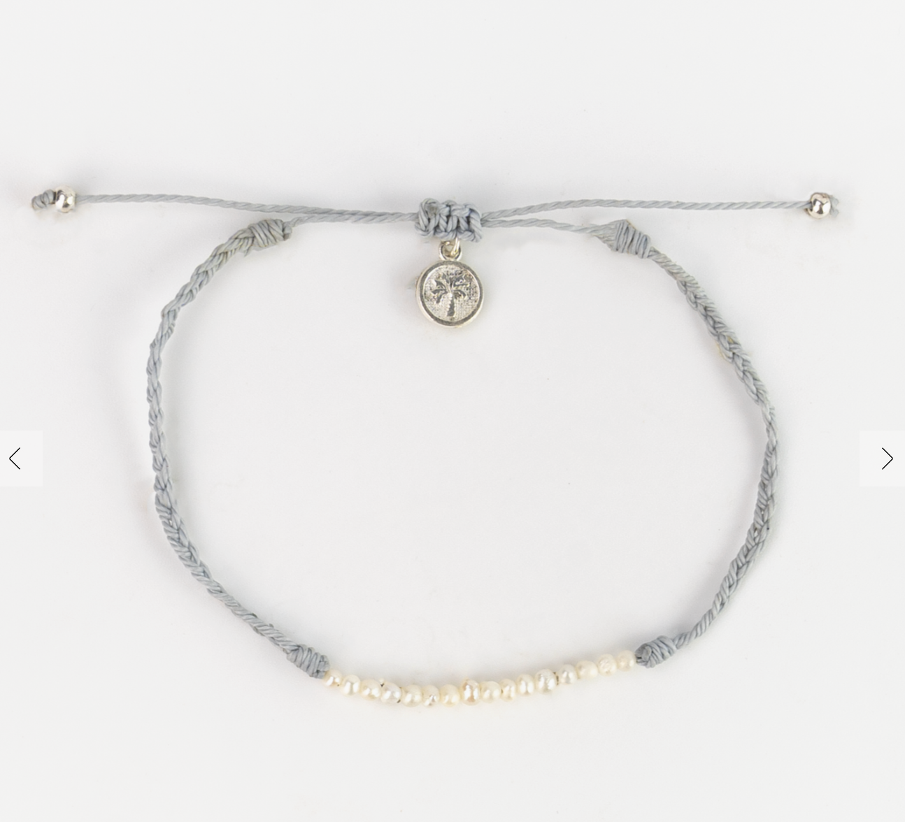 Lahaina Pearl Friendship Bracelet  Grey