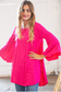Fuchsia Bell Sleeve Top