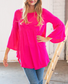 Fuchsia Bell Sleeve Top