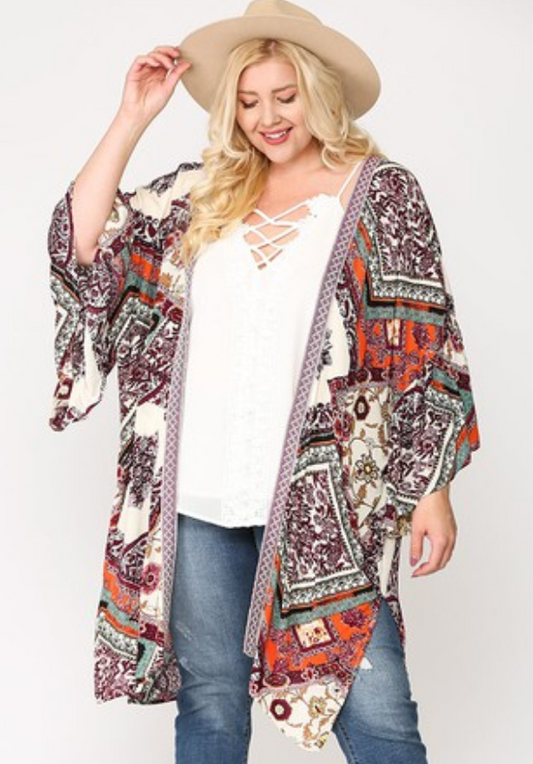Plus Size Plum Cardigan