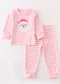 Babes Applique Santa PJ Set