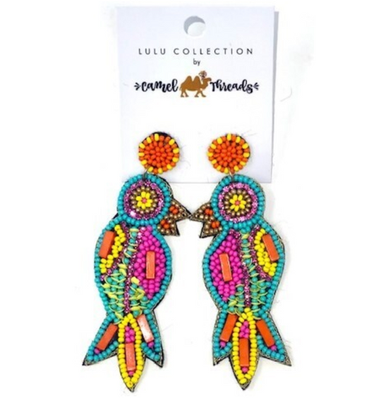 Birdie Seed Bead Earrings