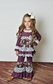 Kids Plum Gray Polka Dot Set