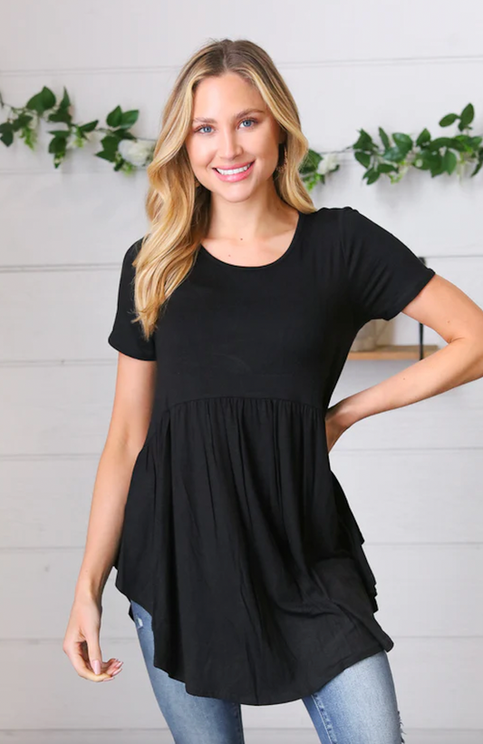 Babydoll Black Blouse