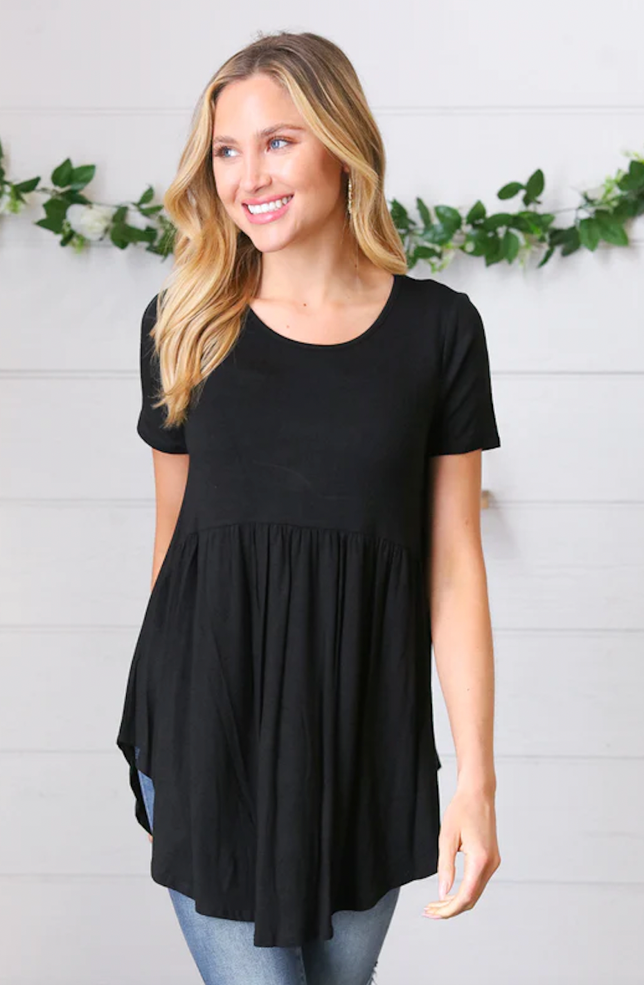 Babydoll Black Blouse