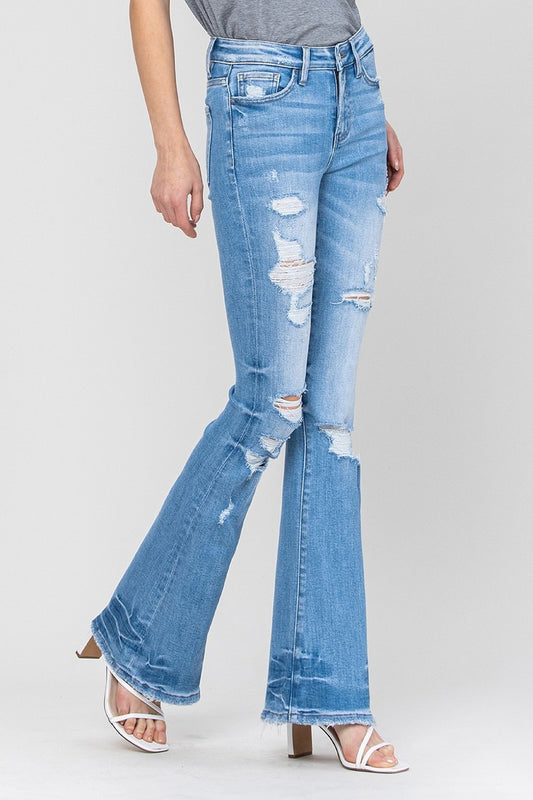 Distressed Flare Jeans