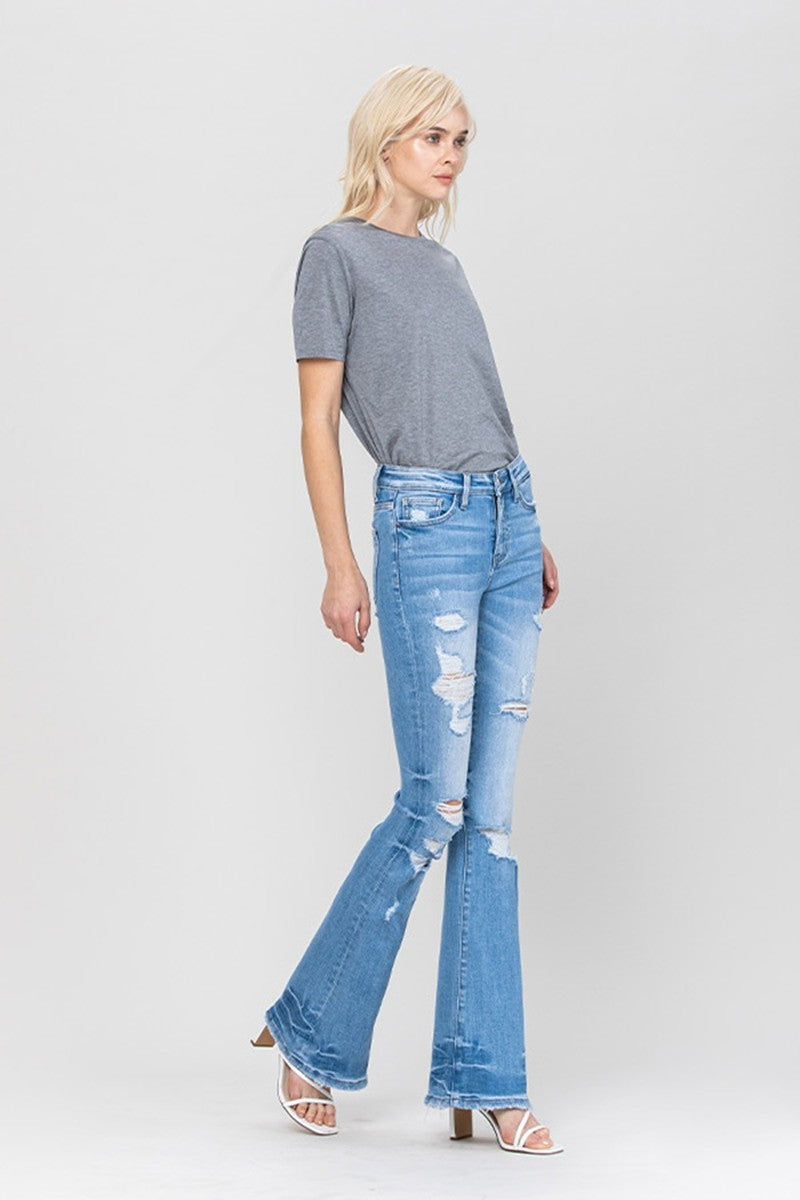Distressed Flare Jeans