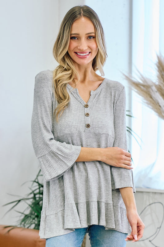 Easy Day Waffle Blouse