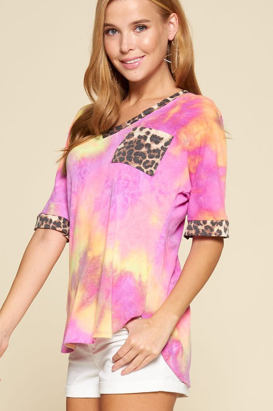 Sunset Tie Dye Pocket Tee