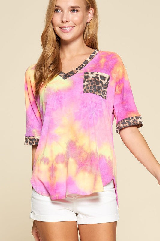 Sunset Tie Dye Pocket Tee