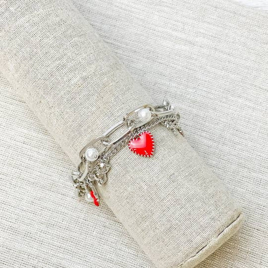 Heart Charm Bracelet