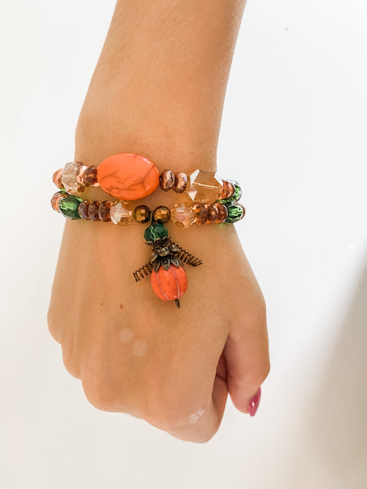 Funky Pumpkin Bracelet Set