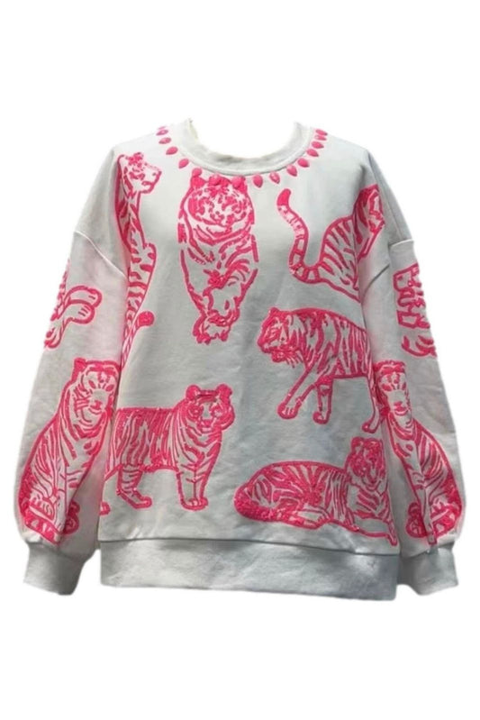 Queen of Sparkles Tiger Sweatshirt